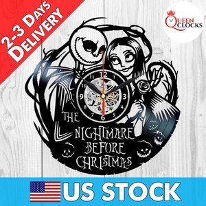 Nightmare Before Christmas Clock Vinyl Wall Art